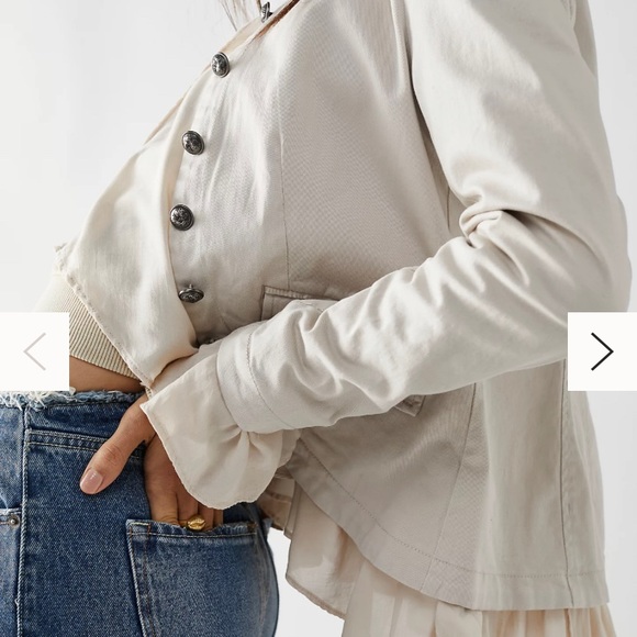 Free People Stunning Light Weight Double Breasted Jacket w/2 Front Pockets - Picture 15 of 16